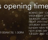 Christmas Opening Times